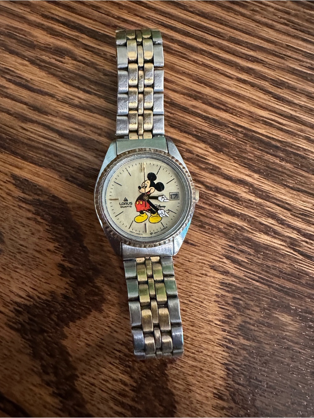 Vintage Lorus Quartz Disney Mickey Mouse Women's Watch Two Tone - Working